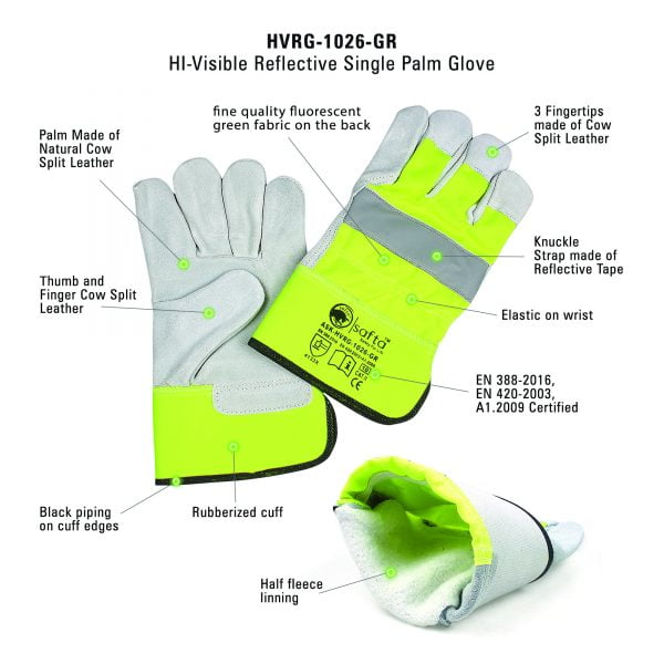 Rigger Gloves | Safety Gloves leather Work Gloves pure Leather PACK of 10