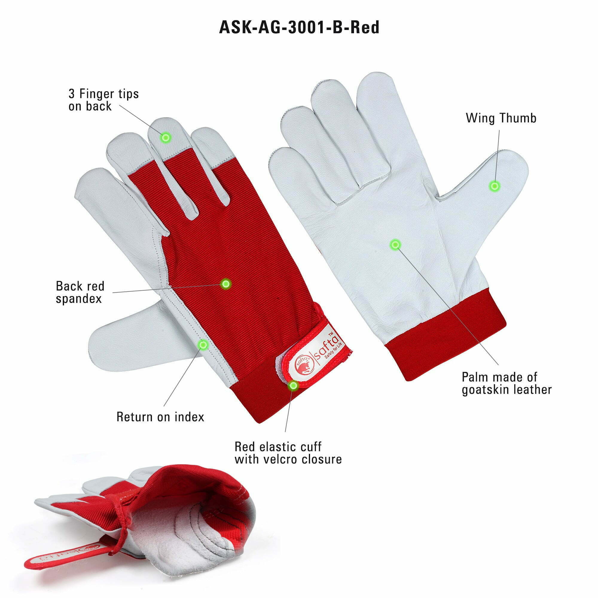 goatskin leather gloves for work saftabee uk