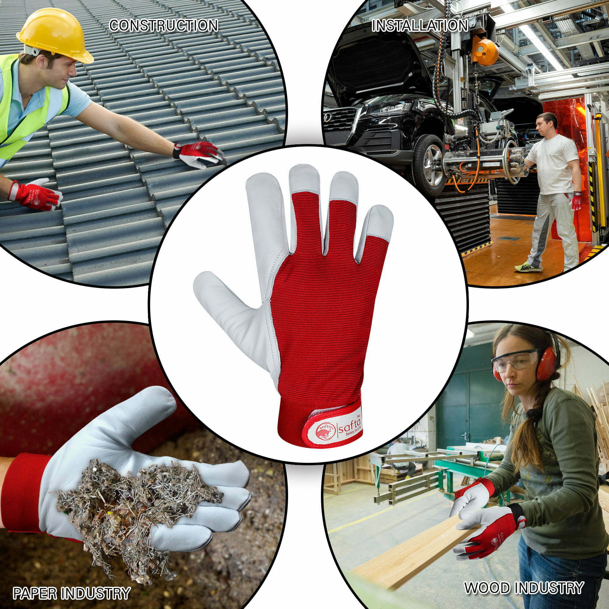 goatskin leather gloves for work saftabee uk