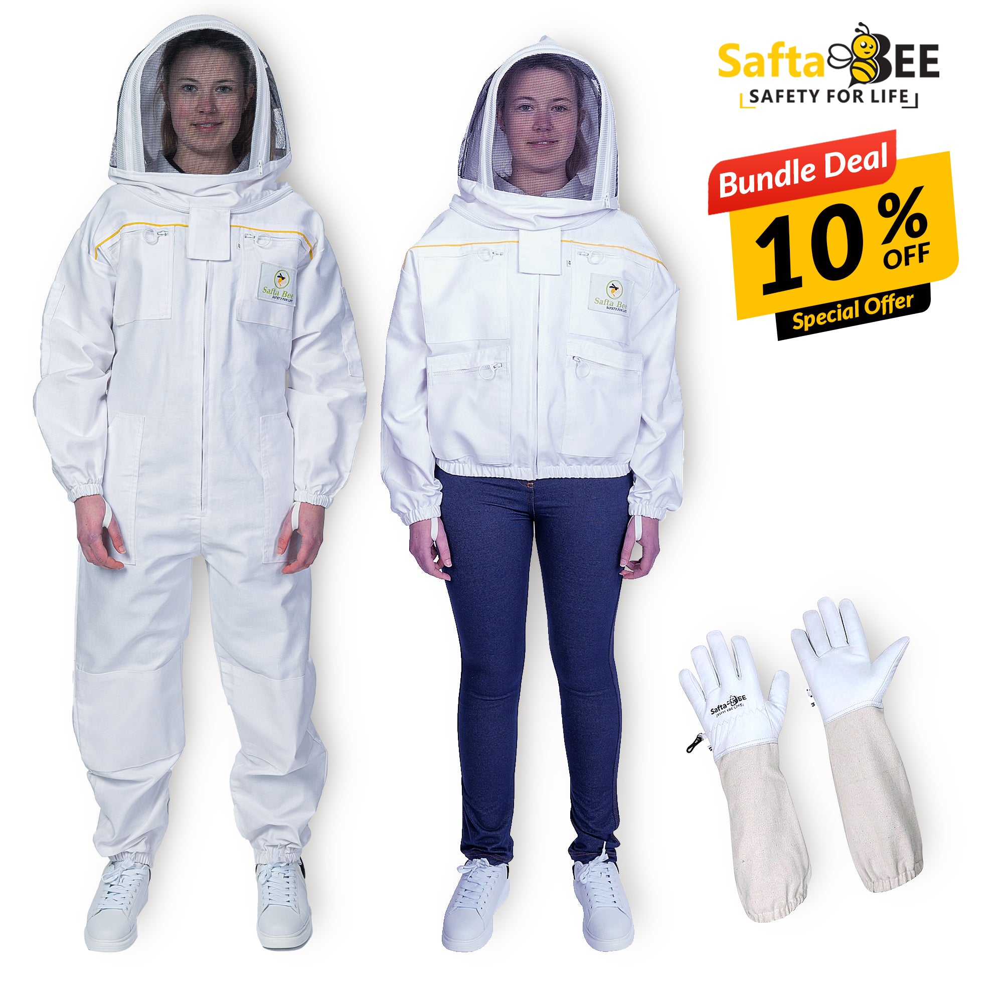 Stay Safe in Style – Get 10% Off on Premium White Beekeeping Suit & Jacket