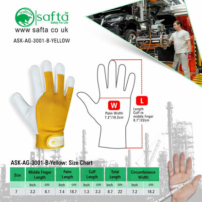 Work gloves for men and women safta bee